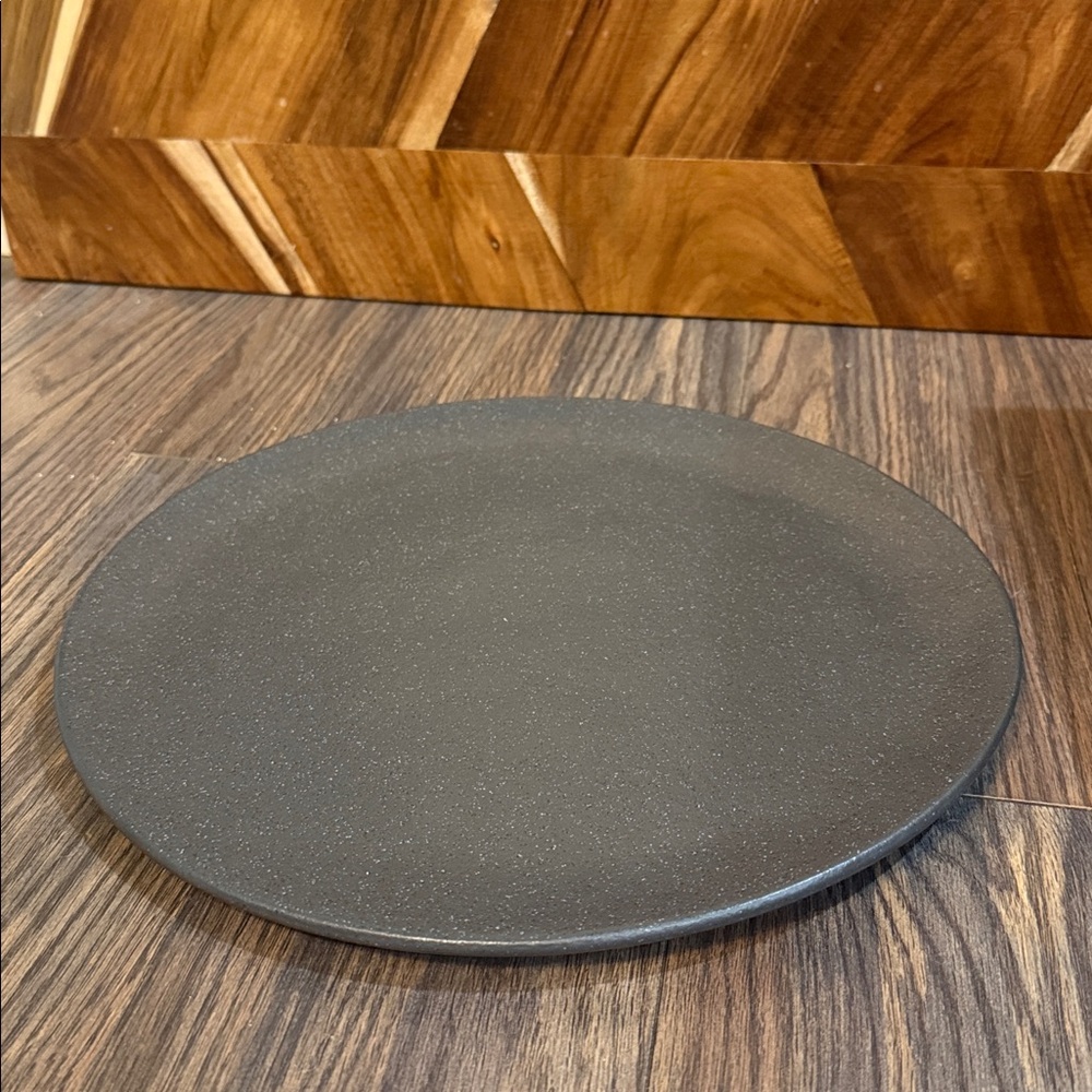 Costa Nova Roda Stoneware Black Textured 12” Charger Plate or Serving Tray